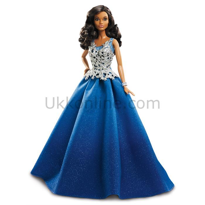 Mattel DGX99 Barbie Mutlu Yıllar 2016 Bebeği-Mavi Elbiseli