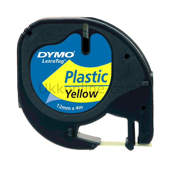 DYMO LETRATAG PLASTİK ŞERİT 12-4Mt  SARI 91202