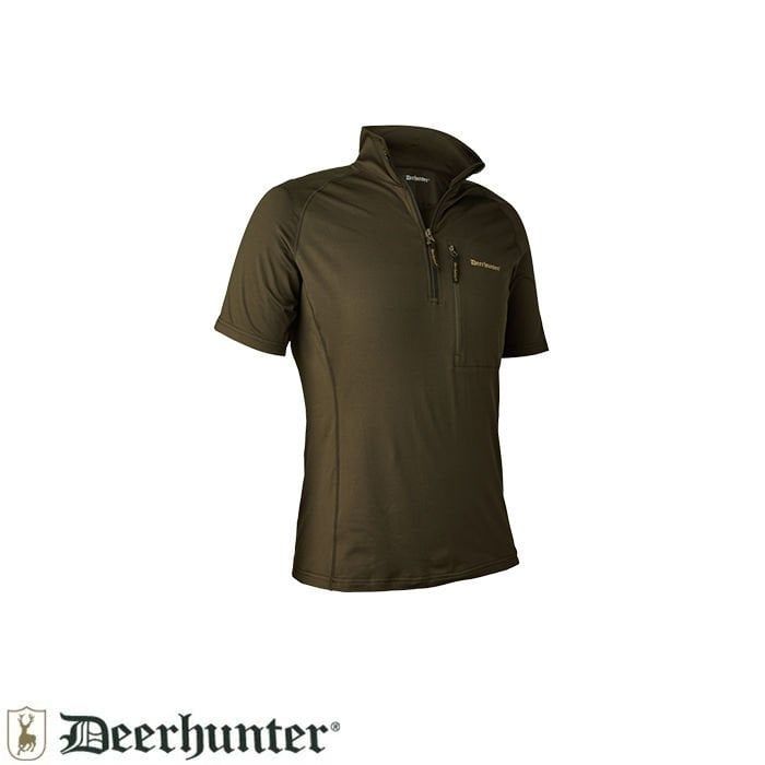 Deer Hunter Yaka Fermuarlı K.Kollu Yeşil XXL Tişört