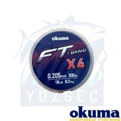 Okuma Ft-*4 Braided Line 300 mt Grey Örgü İp 0,165mm