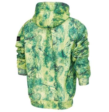 Prime Unisex Kapüşonlu, Uzun Kollu Marlin Mania Desenli Yeşil Sweatshirt