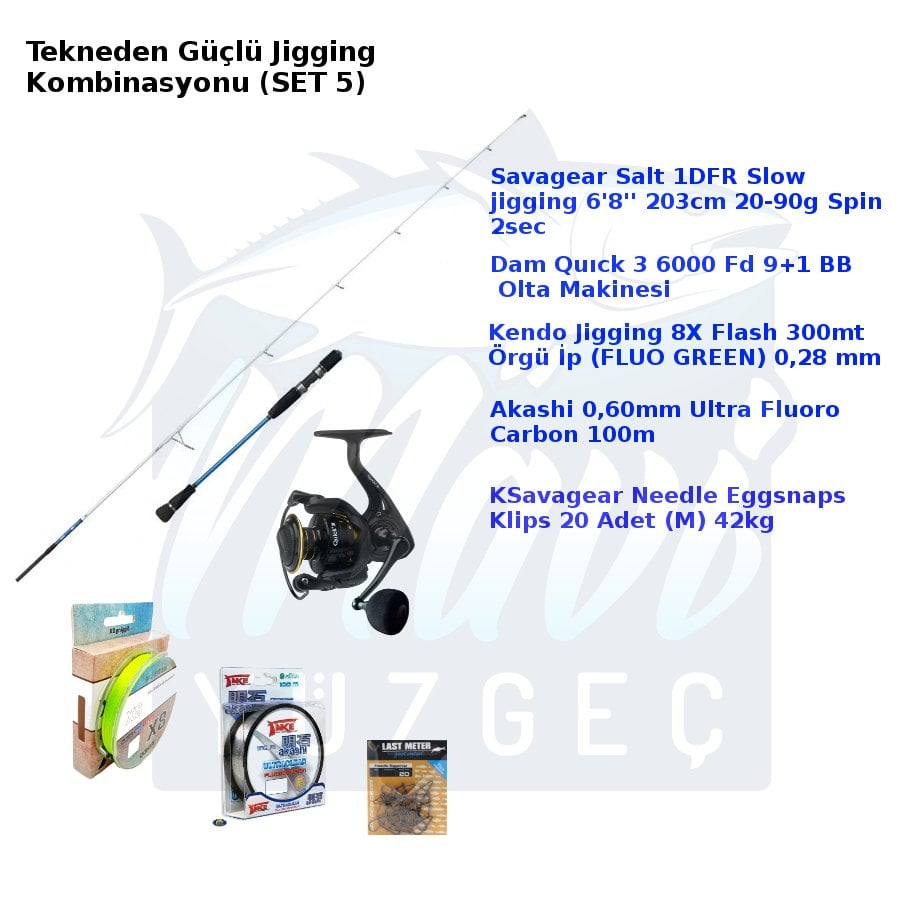 Tekneden Güçlü Jigging Kombinasyonu (SET 5)