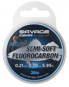 Savage Gear Semi-Soft Fluorocarbon Seabass 30 M Clear 0.25 MM 3.66 KG 8.06 LB
