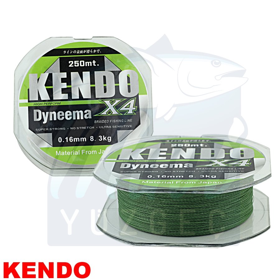 Kendo Dynema 4 Örgü  0,16 mm 250mt (Green)