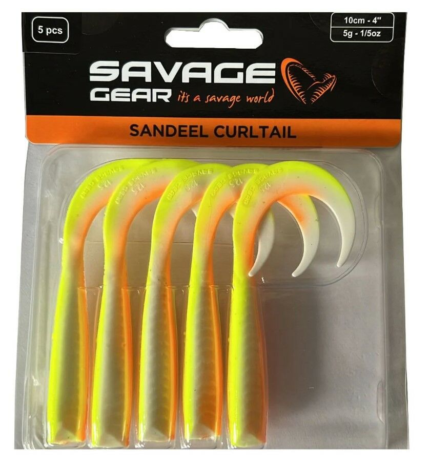 Savage Gear LB Sandeel Curltail 7cm Lemon Back 6 Adet