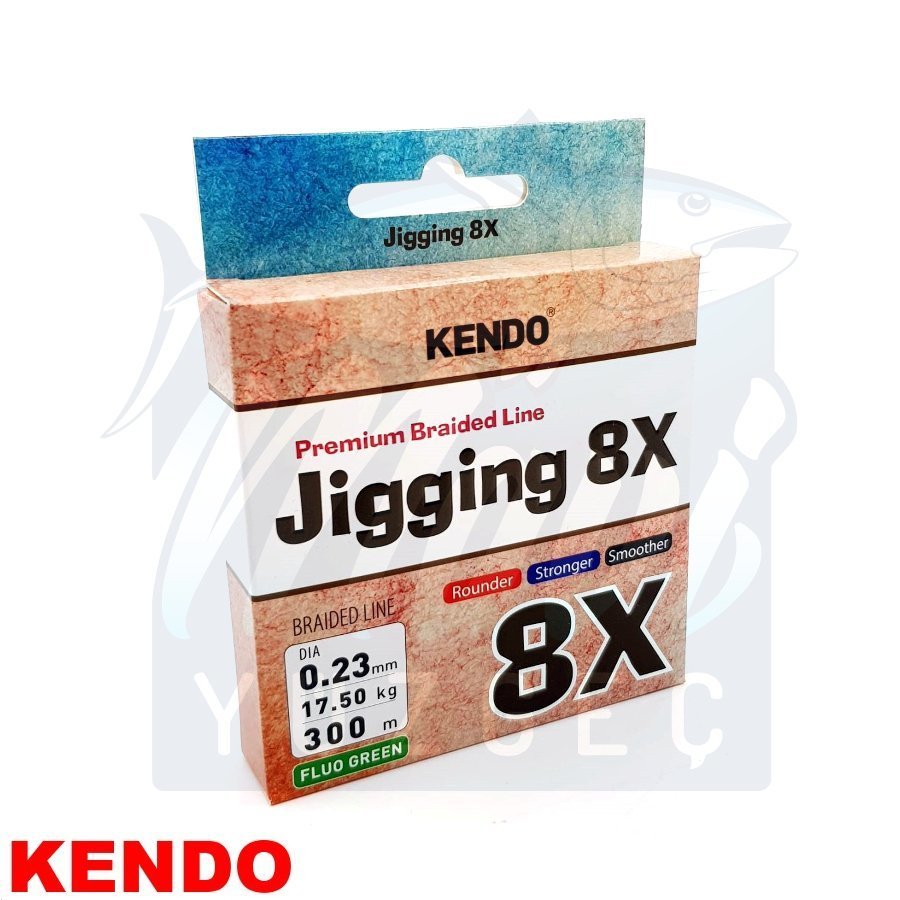 Kendo Jigging 8X Flash 300 mt Örgü İp (FLUO GREEN) 0,32mm