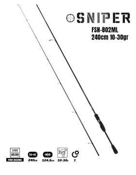 Fujin Sniper 240cm 10-30gr Spin Kamış FSN-802ML