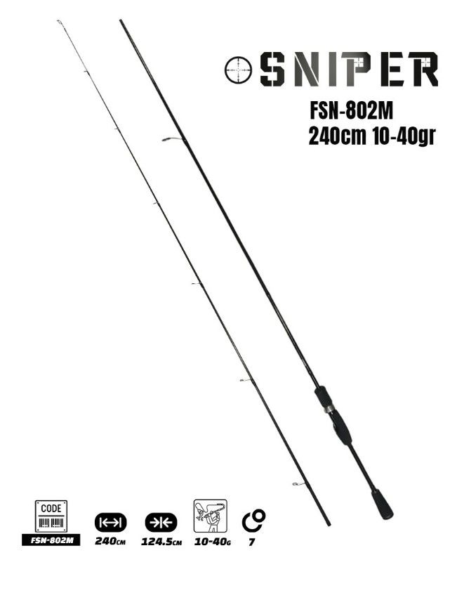 Fujin Sniper 240cm 10-40gr Spin Kamış FSN-802M