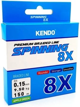 Kendo Spinning 8X Fighting 150 mt Örgü ip (Apple Green) 0,21mm