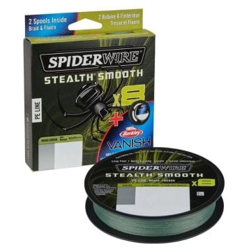 Spider Wire 8 Braid & Fluorocarbon Duo Spool System 150 & 50m Moss Green/Clear