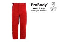 Probody deri kaynakçı pantalonu