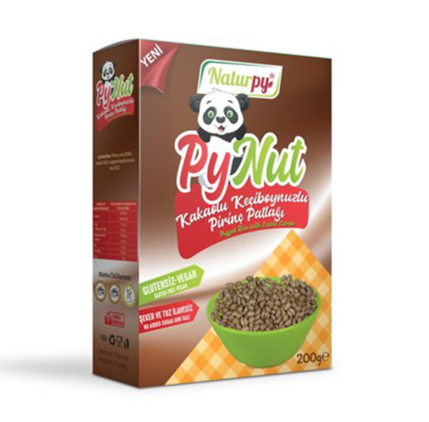 Glutensiz Vegan Kakaolu Keçiboynuzlu Pirinç Patlağı 200 gr