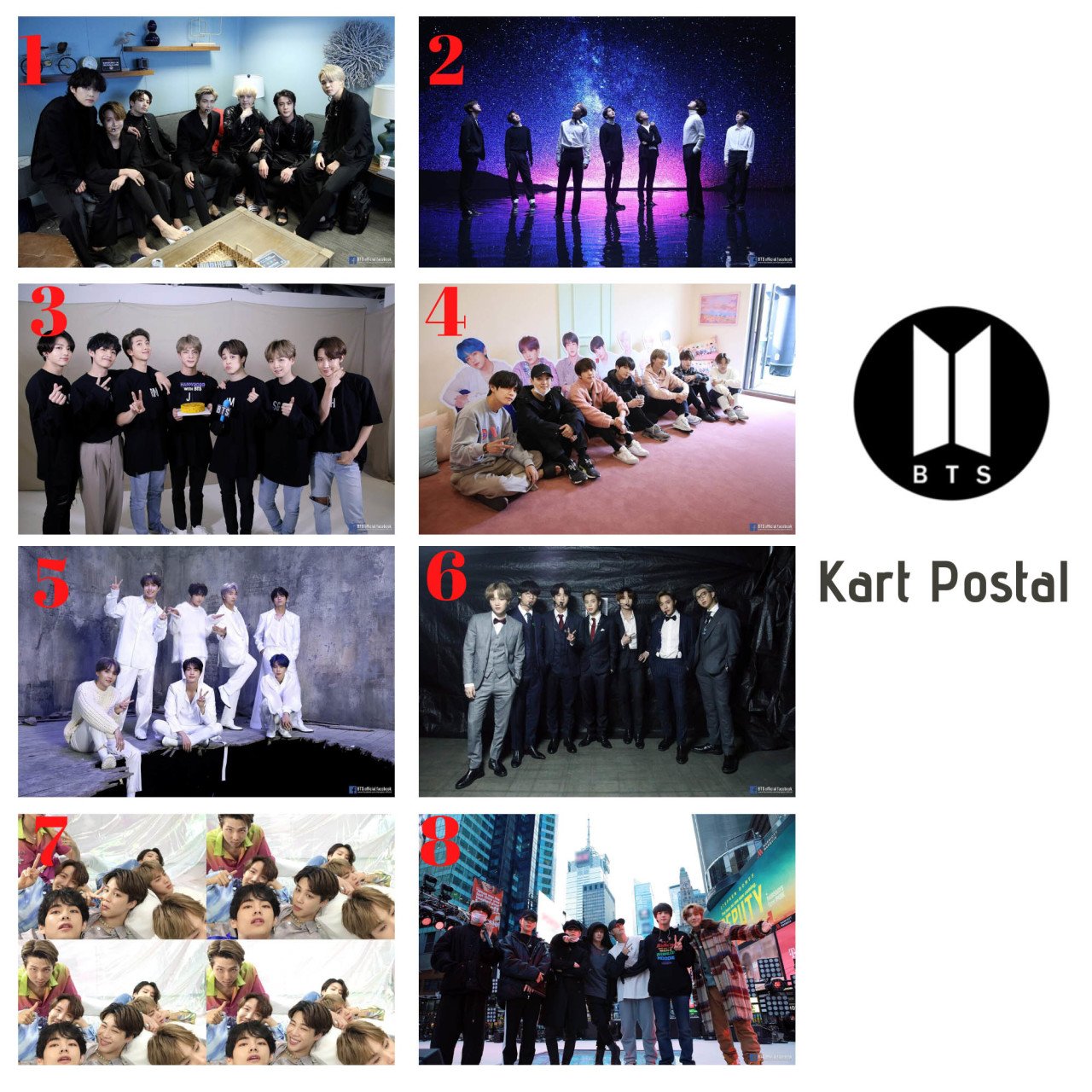 BTS Grup Kartpostalları 2020 - 2.Set