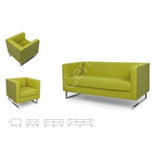 Luxor Üçlü Modern Ofis ve Büro Kanepe