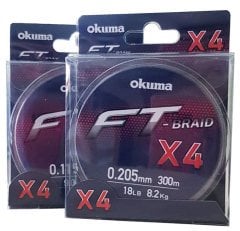 Okuma Ft-*4 Braided Line 300 mt Grey Örgü İp