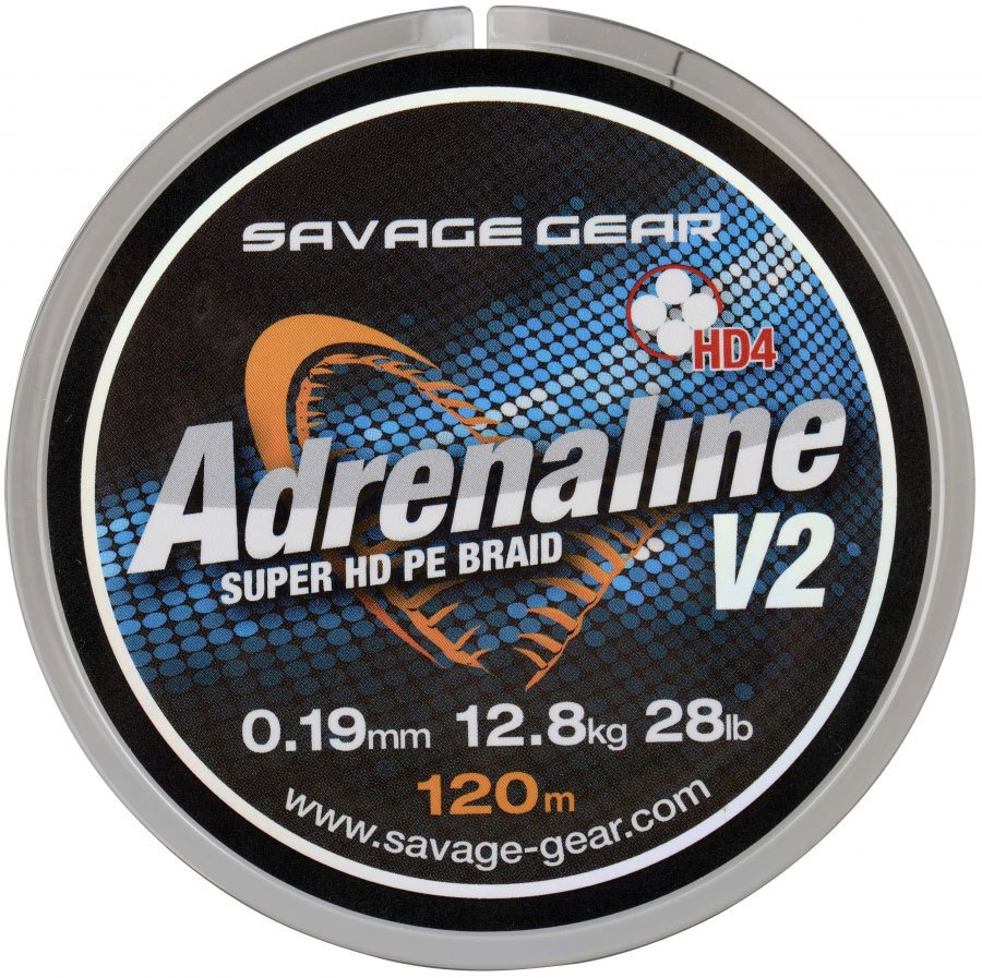 Savage gear HD4 Adrenaline V2 120 m 0.16 mm 22 lbs 10 kg Grey