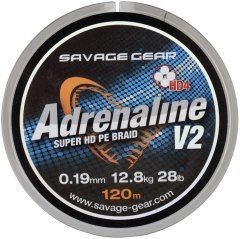 Savage gear HD4 Adrenaline V2 120 m 0.16 mm 22 lbs 10 kg Grey
