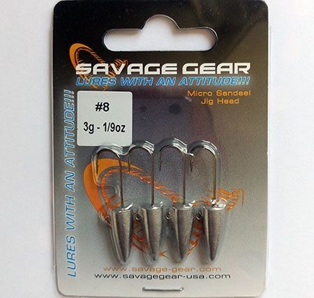 Savagear LRF Micro Sandeel Jighead 4pcs - LRF Jig head