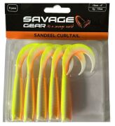 Savage Gear LB Sandeel Curltail 10cm Lemon Back 5 Adet