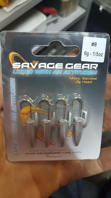 Savage Gear LRF Micro sandeel jigghead 6g #8 4pcs