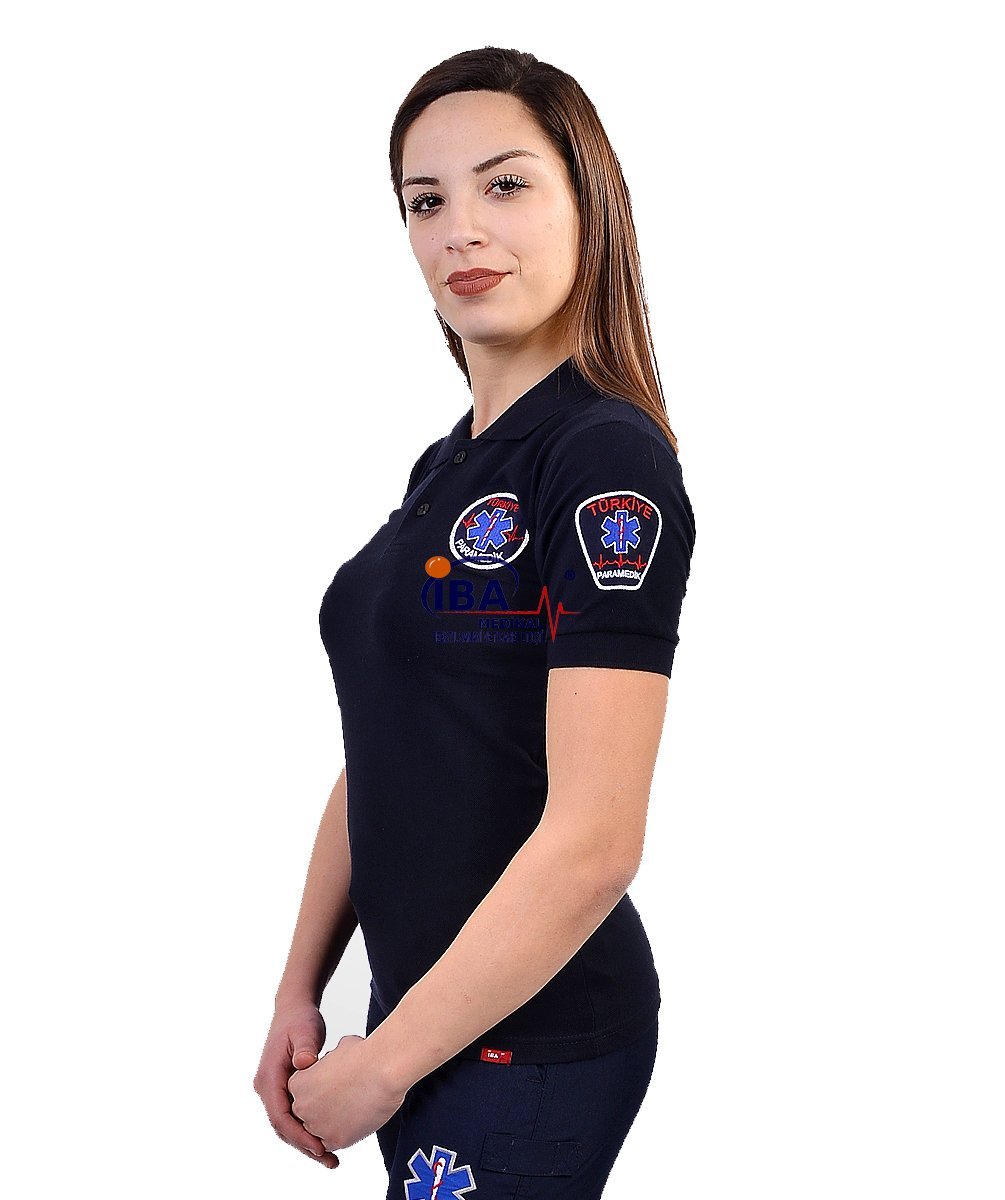 Paramedik Lakost Kısa Kol T-Shirt Lacivert
