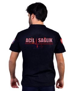 Özel Acil Sağlık Polo Yaka Kısa Kol T-Shirt Lacivert