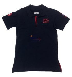 Özel Acil Sağlık Polo Yaka Kısa Kol T-Shirt Lacivert