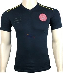 Yeni 112 Lacivert Penye Koton V Yaka T-Shirt