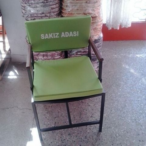 Nakışlı Sandalye Minderi Yeşil