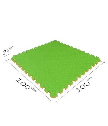 Tatami Minder 100x100 cm Kalınlık 26 mm Turuncu Yeşil