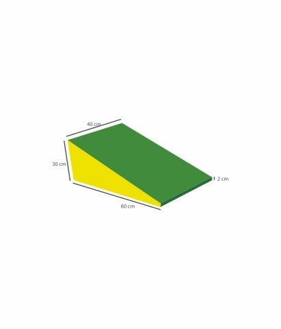 Üçgen Minder 30x40x60 cm Sarı Yeşil