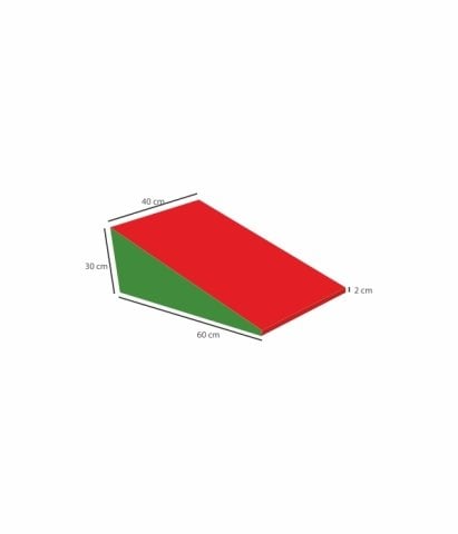 Üçgen Minder 30x40x60 cm Yeşil Kırmızı