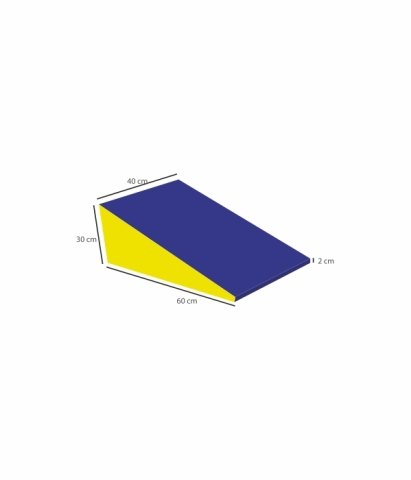 Üçgen Minder 30x40x60 cm Sarı Mavi