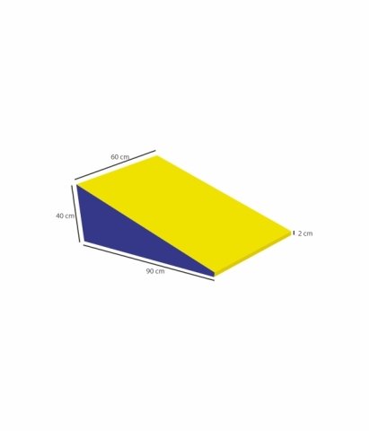 Üçgen Minder 40x60x90 cm Mavi Sarı