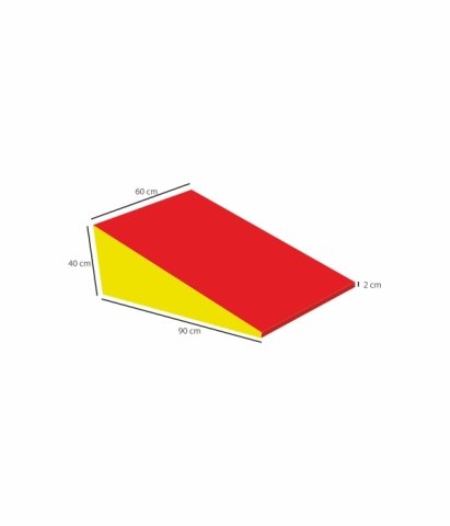 Üçgen Minder 40x60x90 cm Sarı Kırmızı