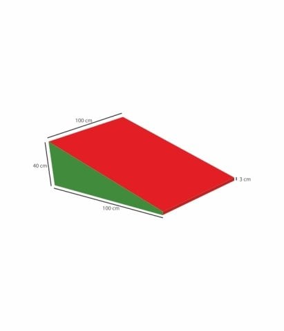 Üçgen Minder 100x100x40 cm Yeşil Kırmızı