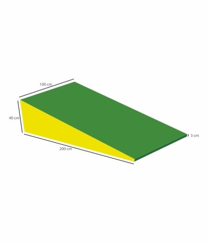 Üçgen Minder 100x200x40 cm Sarı Yeşil