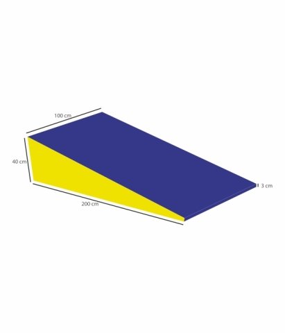 Üçgen Minder 100x200x40 cm Sarı Mavi