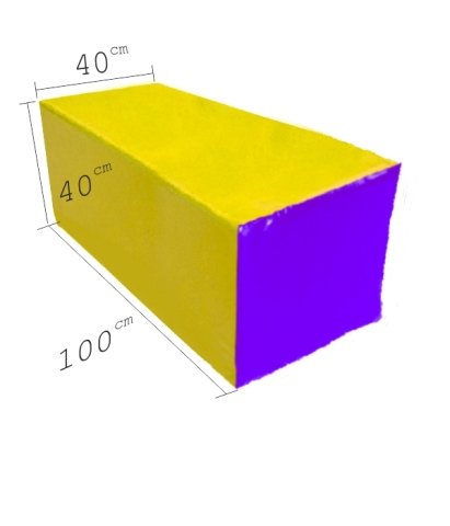 Dikdörtgen Minder 40x40x100 cm Mavi Sarı