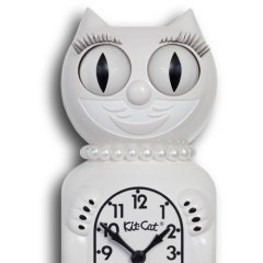 Beyaz Lady KitCat Duvar Saati - Limited Edition