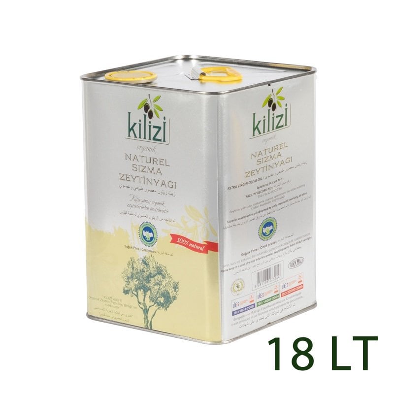 Kilizi Teneke 18 Litre Organik Zeytin Yağı (18 LT)