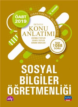 Nobel 2019 ÖABT Sosyal Bilgiler Öğretmenliği Konu Anlatımı Nobel Sınav Yayınları