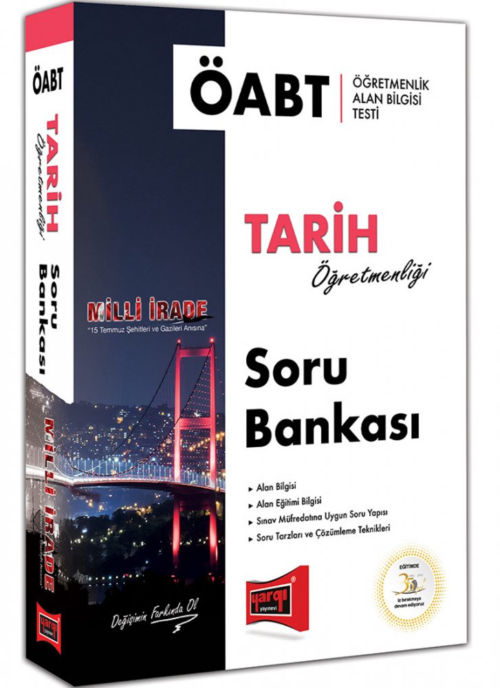 Yargı 2019 ÖABT MİLLİ İRADE Tarih Öğretmenliği Soru Bankası Yargı Yayınları