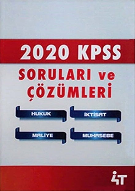 4T Yayınları 2020 KPSS Soruları ve Çözümleri 4T Yayınları