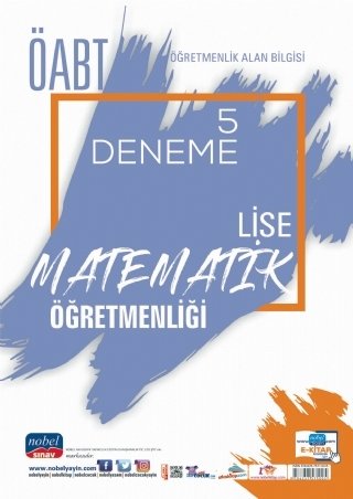 SÜPER FİYAT Nobel ÖABT Lise Matematik Öğretmenliği 5 Deneme Nobel Sınav Yayınları