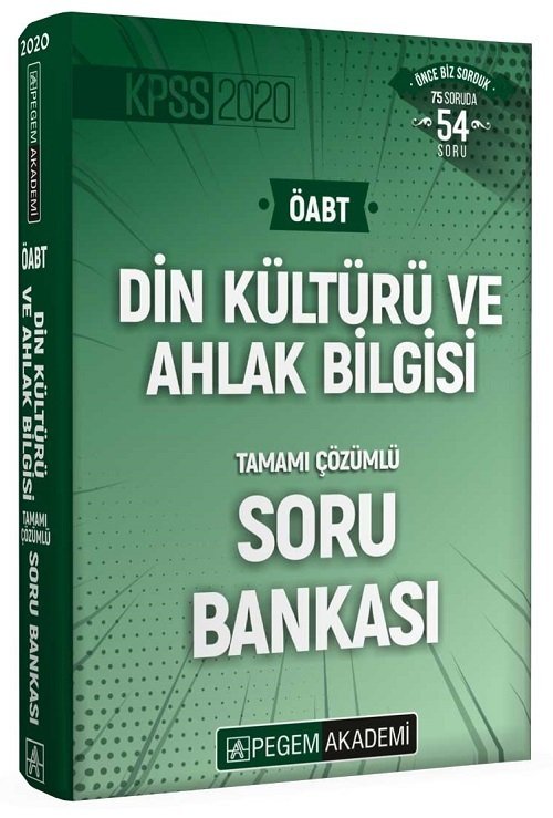 Pegem 2020 ÖABT Din Kültürü ve Ahlak Bilgisi Soru Bankası Çözümlü Pegem Akademi Yayınları