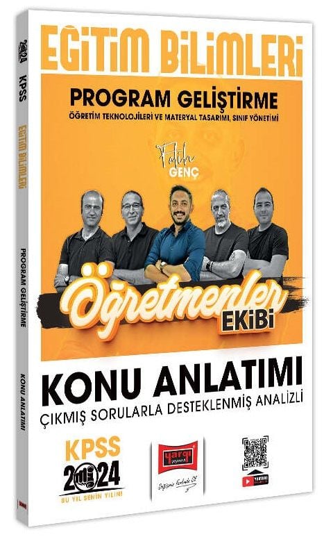 Yargı 2024 KPSS Eğitim Bilimleri Program Geliştirme Öğretmenler Ekibi Konu Anlatımı - Fatih Genç Yargı Yayınları