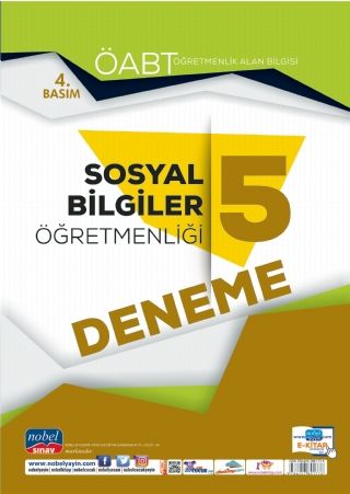 SÜPER FİYAT Nobel ÖABT Sosyal Bilgiler Öğretmenliği 5 Deneme Nobel Sınav Yayınları