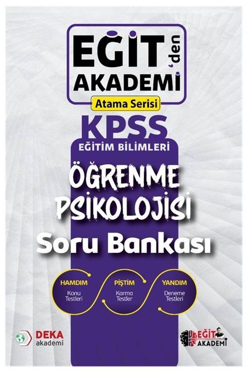 Eğit Akademi KPSS Eğitim Bilimleri Öğrenme Psikolojisi Atama Serisi Soru Bankası Eğit Akademi