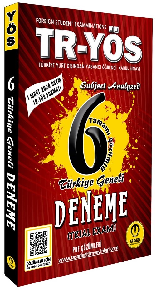 Tasarı YÖS Türkiye Geneli 6 Deneme PDF Çözümlü Tasarı Yayınları